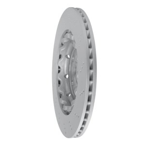 Audi RS4 Brake Rotor (1) - Left Rear - R1 Concepts - Drilled Carbon Alloy GeoMET - `07-`08